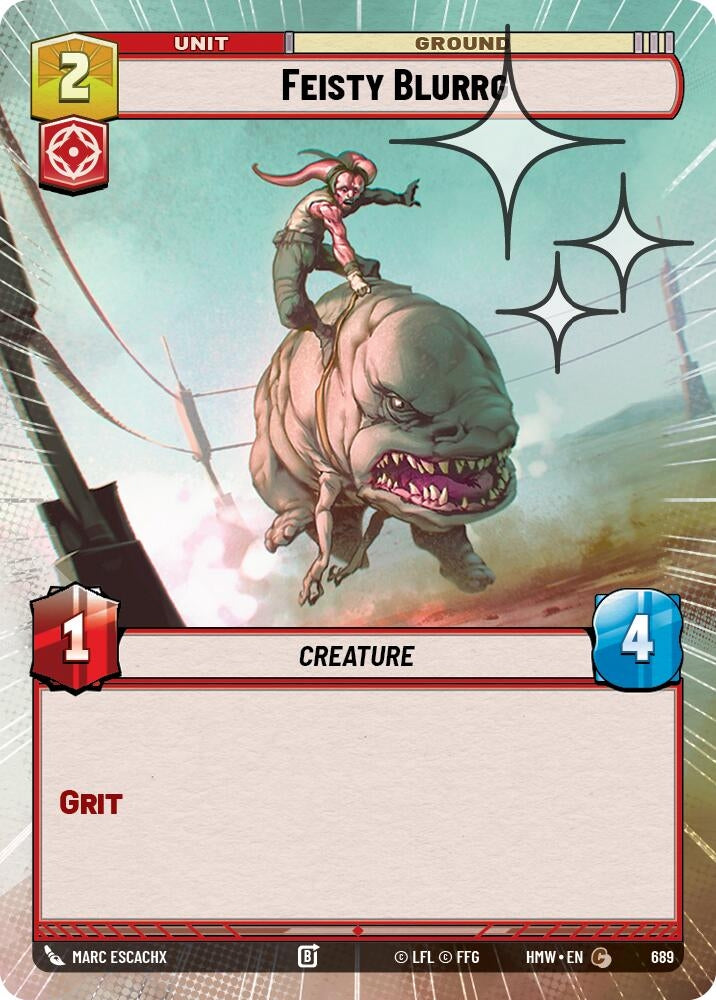 Image for Feisty Blurrg (Hyperspace Foil) (689) (Homeworlds) (HMW) - Star Wars: Unlimited