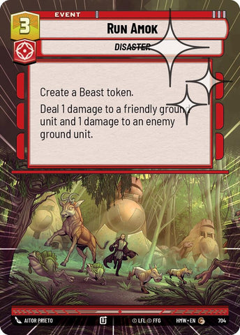 Image for Run Amok (Hyperspace Foil) (704) (Homeworlds) (HMW) - Star Wars: Unlimited