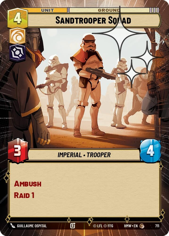 Image for Sandtrooper Squad (Hyperspace Foil) (711) (Homeworlds) (HMW) - Star Wars: Unlimited