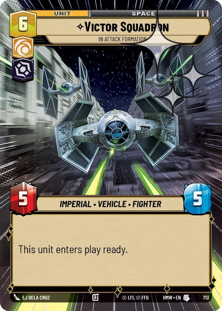 Image for Victor Squadron - In Attack Formation (Hyperspace Foil) (713) (Homeworlds) (HMW) - Star Wars: Unlimited