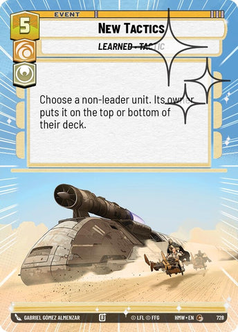 Image for New Tactics (Hyperspace Foil) (728) (Homeworlds) (HMW) - Star Wars: Unlimited