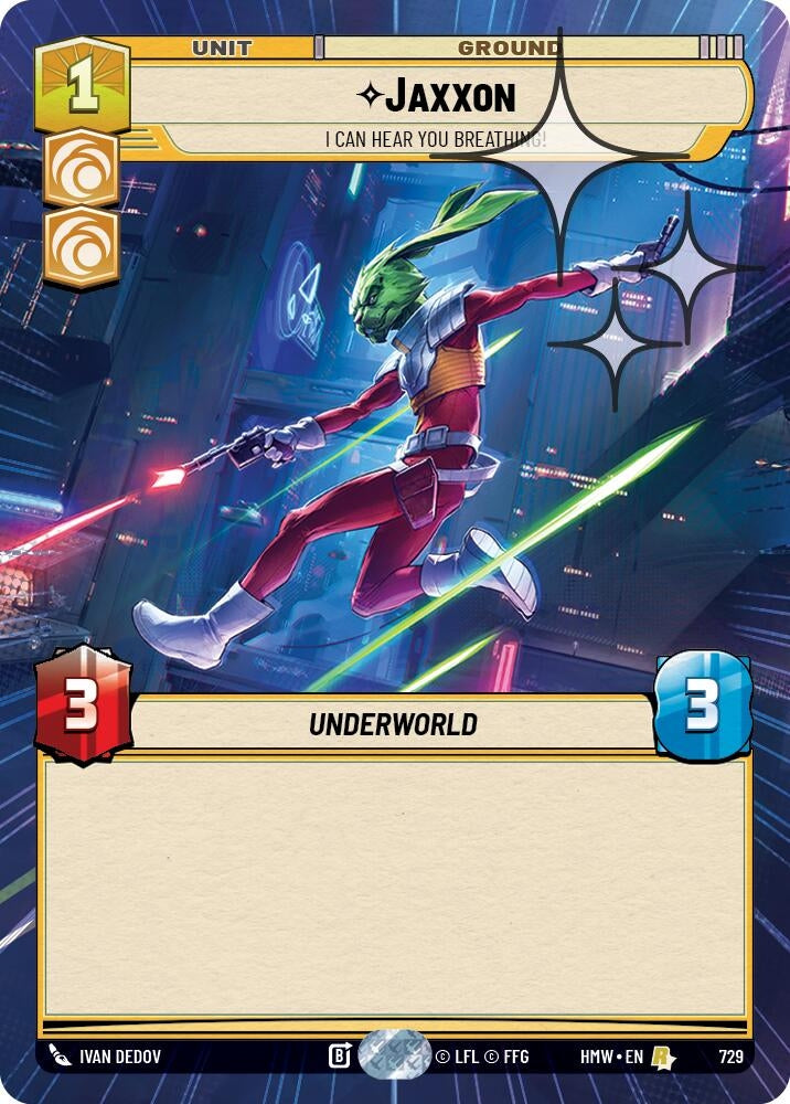 Image for Jaxxon - I Can Hear You Breathing! (Hyperspace Foil) (729) (Homeworlds) (HMW) - Star Wars: Unlimited