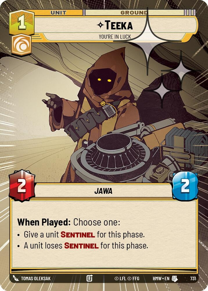 Image for Teeka - You're in Luck (Hyperspace Foil) (731) (Homeworlds) (HMW) - Star Wars: Unlimited