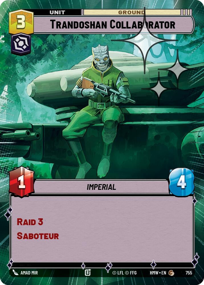 Image for Trandoshan Collaborator (Hyperspace Foil) (755) (Homeworlds) (HMW) - Star Wars: Unlimited