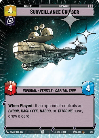 Image for Surveillance Cruiser (Hyperspace Foil) (757) (Homeworlds) (HMW) - Star Wars: Unlimited
