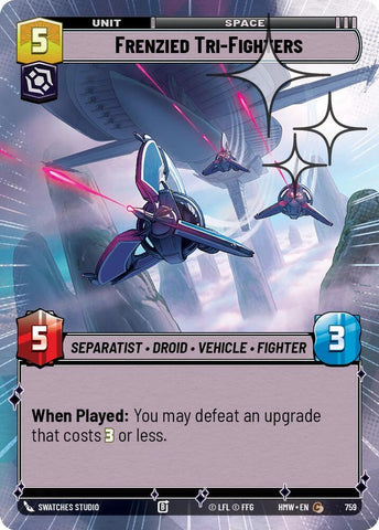 Image for Frenzied Tri-Fighters (Hyperspace Foil) (759) (Homeworlds) (HMW) - Star Wars: Unlimited