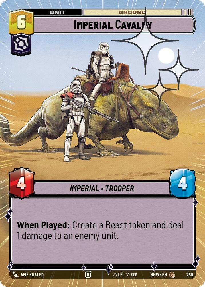 Image for Imperial Cavalry (Hyperspace Foil) (760) (Homeworlds) (HMW) - Star Wars: Unlimited