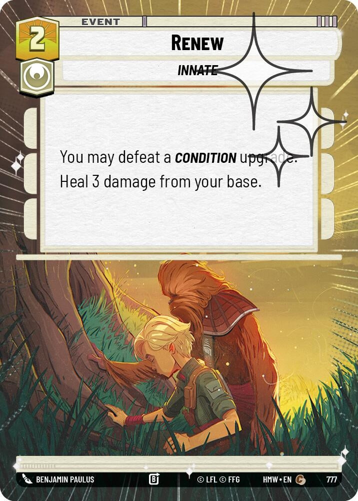 Image for Renew (Hyperspace Foil) (777) (Homeworlds) (HMW) - Star Wars: Unlimited