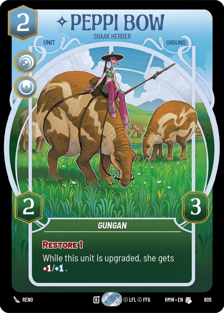 Image for Peppi Bow - Shaak Herder (Prestige) (805) (Homeworlds) (HMW) - Star Wars: Unlimited