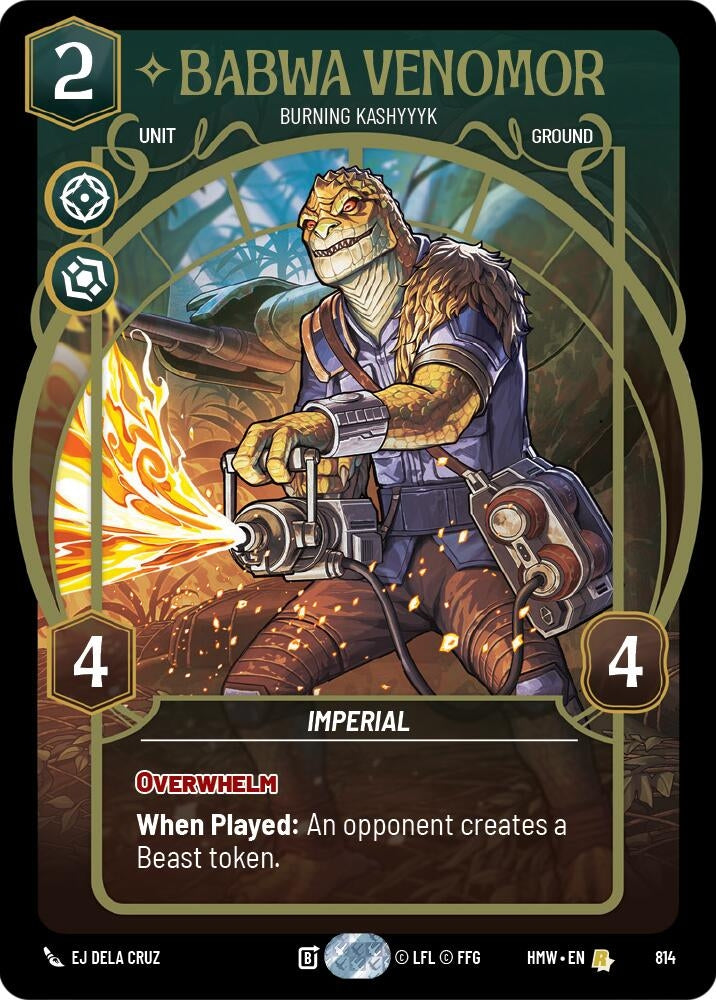 Image for Babwa Venomor - Burning Kashyyyk (Prestige) (814) (Homeworlds) (HMW) - Star Wars: Unlimited