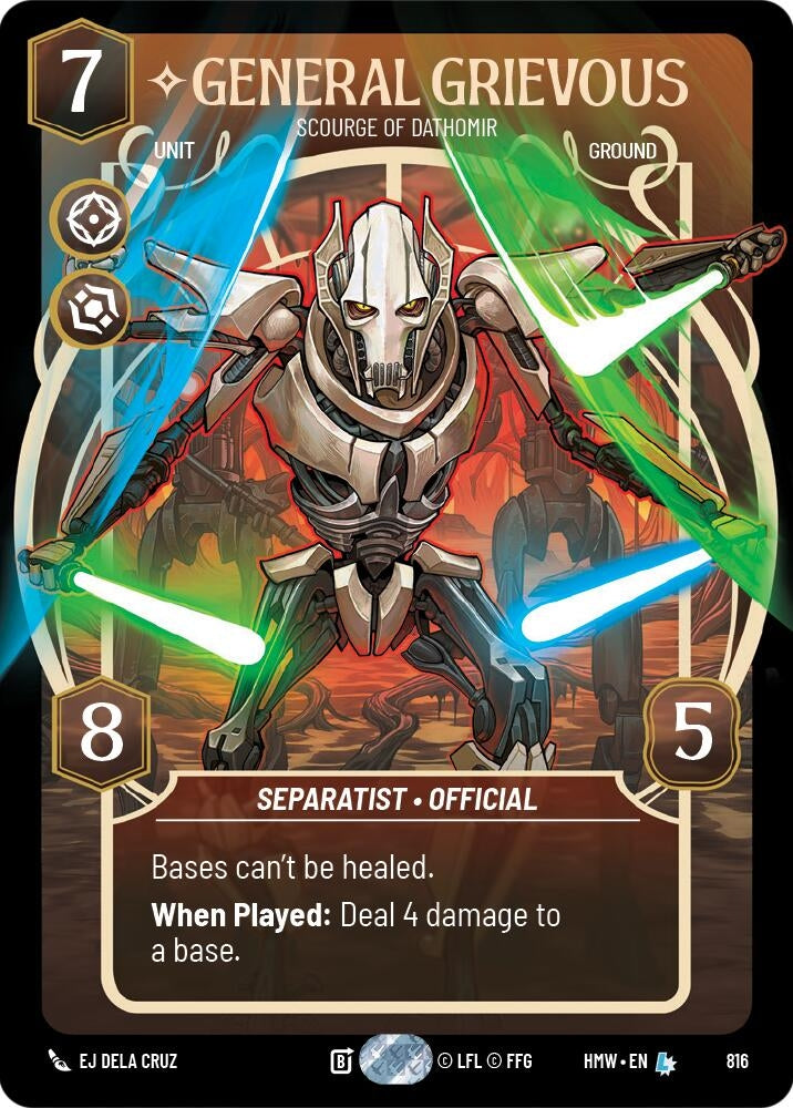 Image for General Grievous - Scourge of Dathomir (Prestige) (816) (Homeworlds) (HMW) - Star Wars: Unlimited