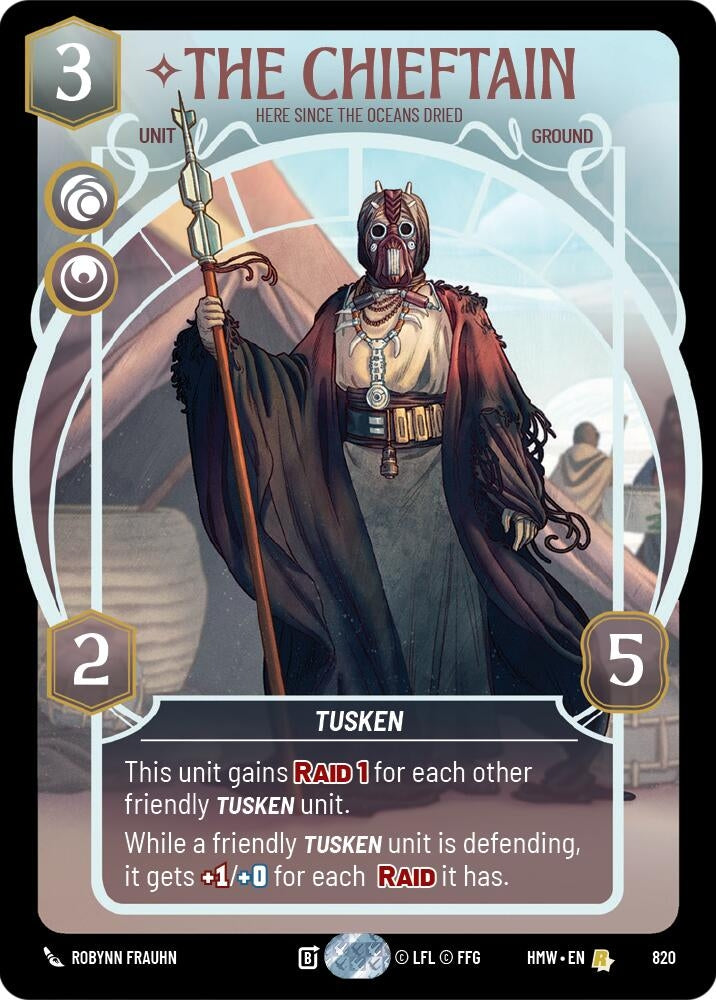 Image for The Chieftain - Here Since the Oceans Dried (Prestige) (820) (Homeworlds) (HMW) - Star Wars: Unlimited