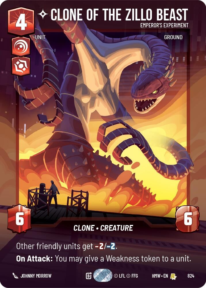 Image for Clone of the Zillo Beast - Emperor's Experiment (Prestige) (824) (Homeworlds) (HMW) - Star Wars: Unlimited