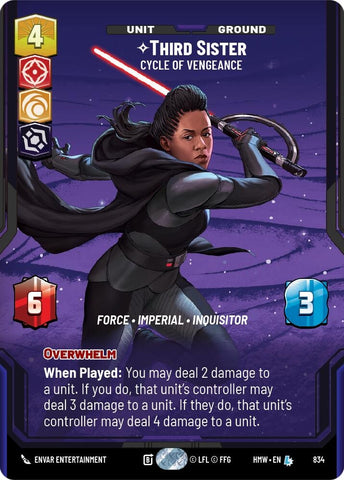Image for Third Sister - Cycle of Vengeance (Prestige) (834) (Homeworlds) (HMW) - Star Wars: Unlimited