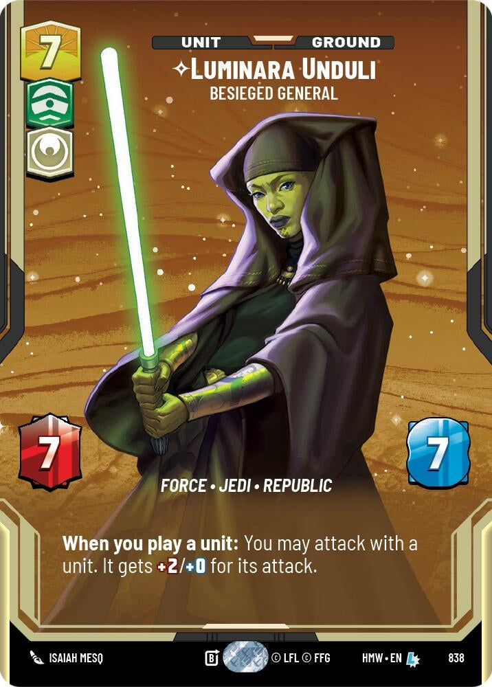 Image for Luminara Unduli - Besieged General (Prestige) (838) (Homeworlds) (HMW) - Star Wars: Unlimited