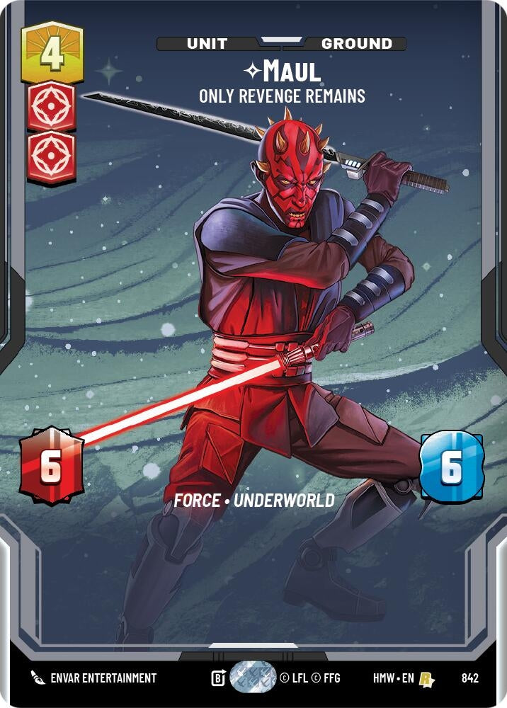 Image for Maul - Only Revenge Remains (Prestige) (842) (Homeworlds) (HMW) - Star Wars: Unlimited