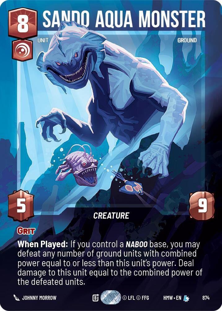 Image for Sando Aqua Monster (Prestige Foil) (874) (Homeworlds) (HMW) - Star Wars: Unlimited