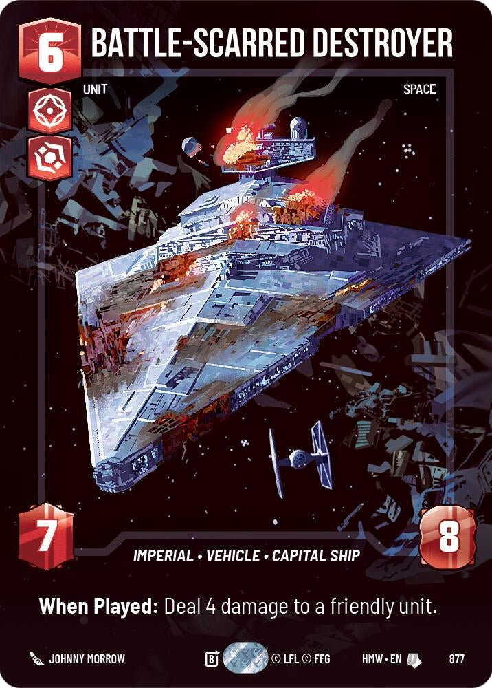 Image for Battle-Scarred Destroyer (Prestige Foil) (877) (Homeworlds) (HMW) - Star Wars: Unlimited