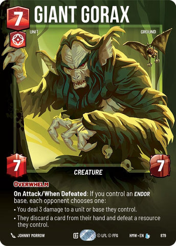 Image for Giant Gorax (Prestige Foil) (879) (Homeworlds) (HMW) - Star Wars: Unlimited