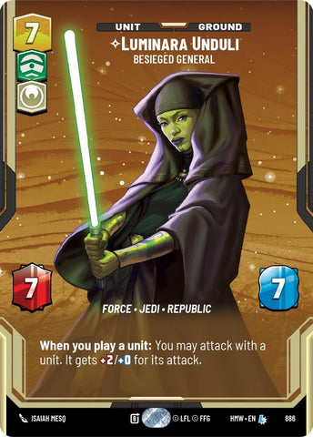 Image for Luminara Unduli - Besieged General (Prestige Foil) (886) (Homeworlds) (HMW) - Star Wars: Unlimited