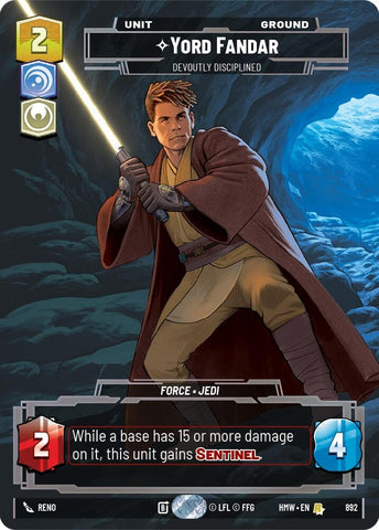 Image for Yord Fandar - Devoutly Disciplined (Prestige Foil) (892) (Homeworlds) (HMW) - Star Wars: Unlimited
