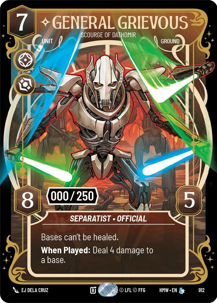 Image for General Grievous - Scourge of Dathomir (Serialized) (912) (Homeworlds) (HMW) - Star Wars: Unlimited