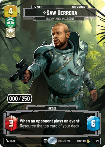 Image for Saw Gerrera - Shadowlands Insurgent (Serialized) (941) (Homeworlds) (HMW) - Star Wars: Unlimited
