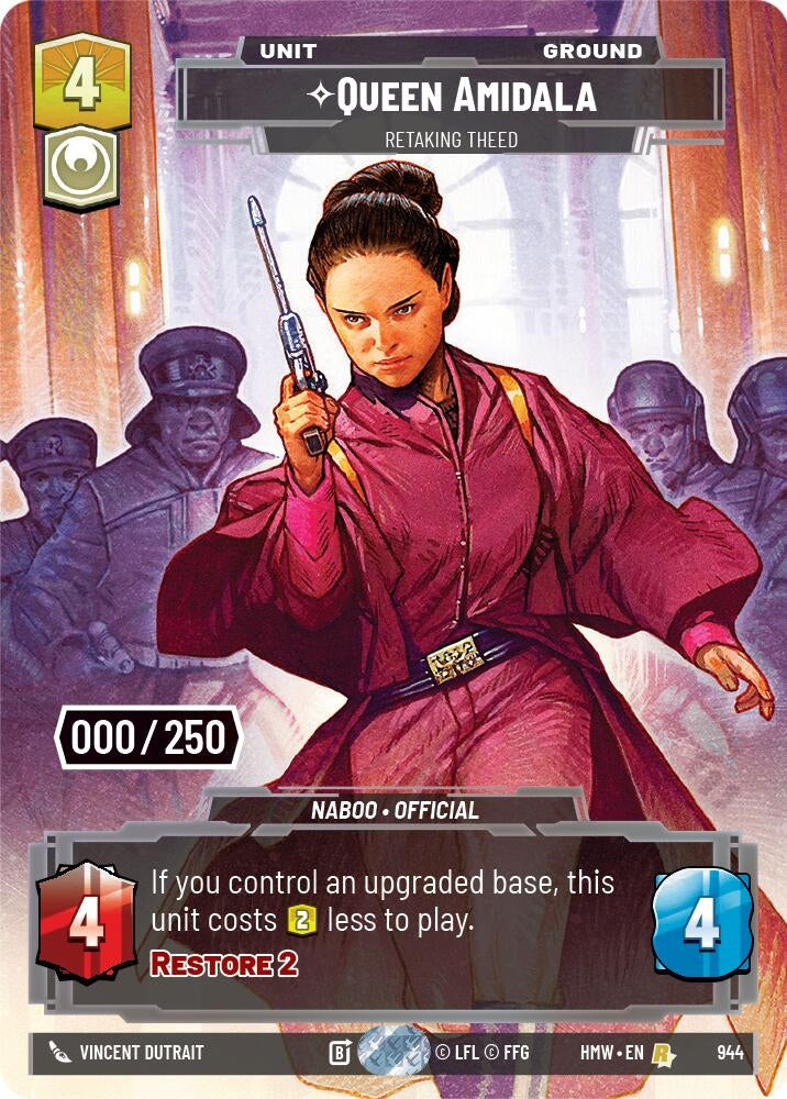 Image for Queen Amidala - Retaking Theed (Serialized) (944) (Homeworlds) (HMW) - Star Wars: Unlimited