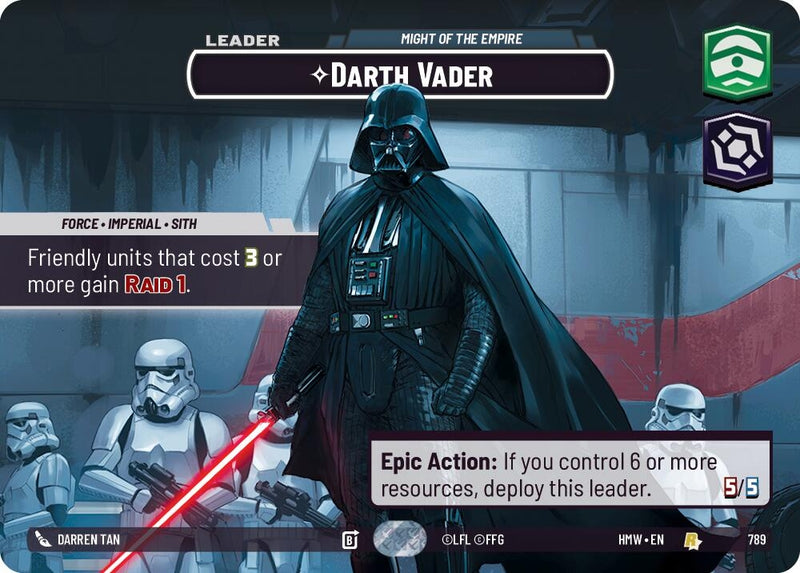 Image for Darth Vader - Might of the Empire (Showcase) (789) (Homeworlds) (HMW) - Star Wars: Unlimited