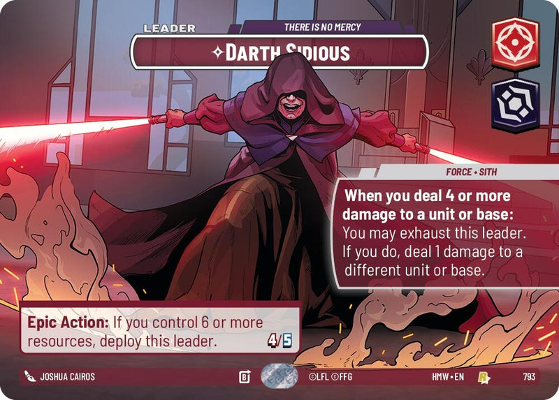 Image for Darth Sidious - There Is No Mercy (Showcase) (793) (Homeworlds) (HMW) - Star Wars: Unlimited