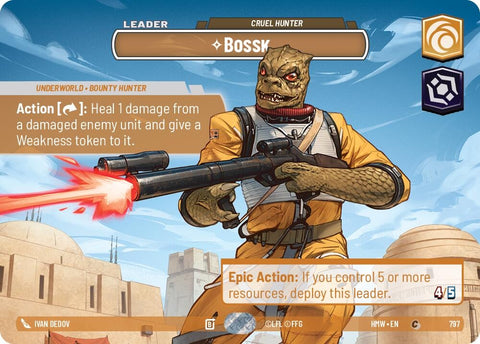 Image for Bossk - Cruel Hunter (Showcase) (797) (Homeworlds) (HMW) - Star Wars: Unlimited