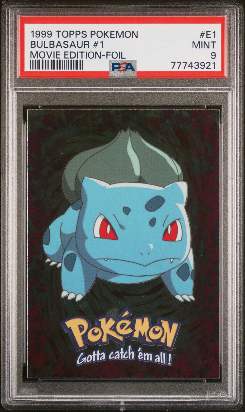 BULBASAUR - MOVIE EDITION FOIL - TOPPS - PSA 9 Pokemon Single