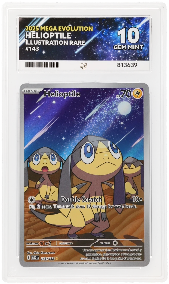 Helioptile - Mega Evolution - Illustration Rare - ACE 10 ACE Grading