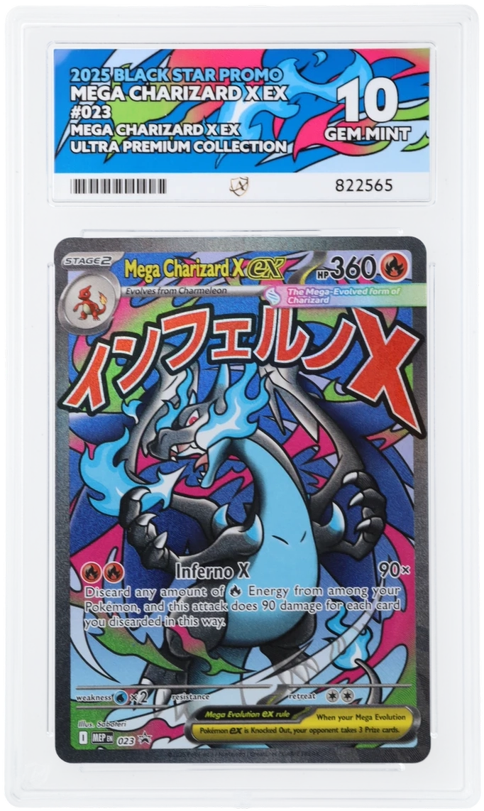 MEGA CHARIZARD X EX - BLACK STAR PROMO - ACE 10 ACE Grading