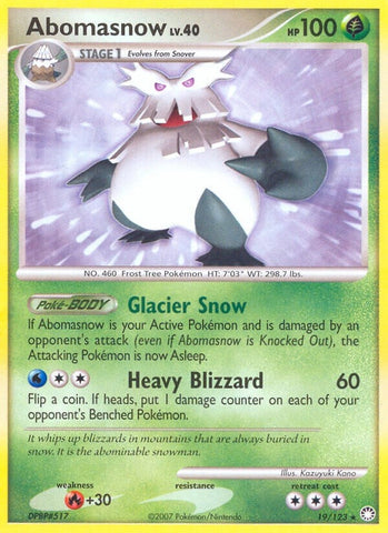 Abomasnow (19/123) (Mysterious Treasures) Pokemon
