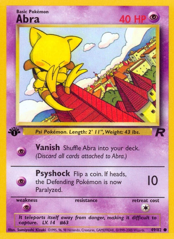 Abra (49/82) (Team Rocket) Pokemon
