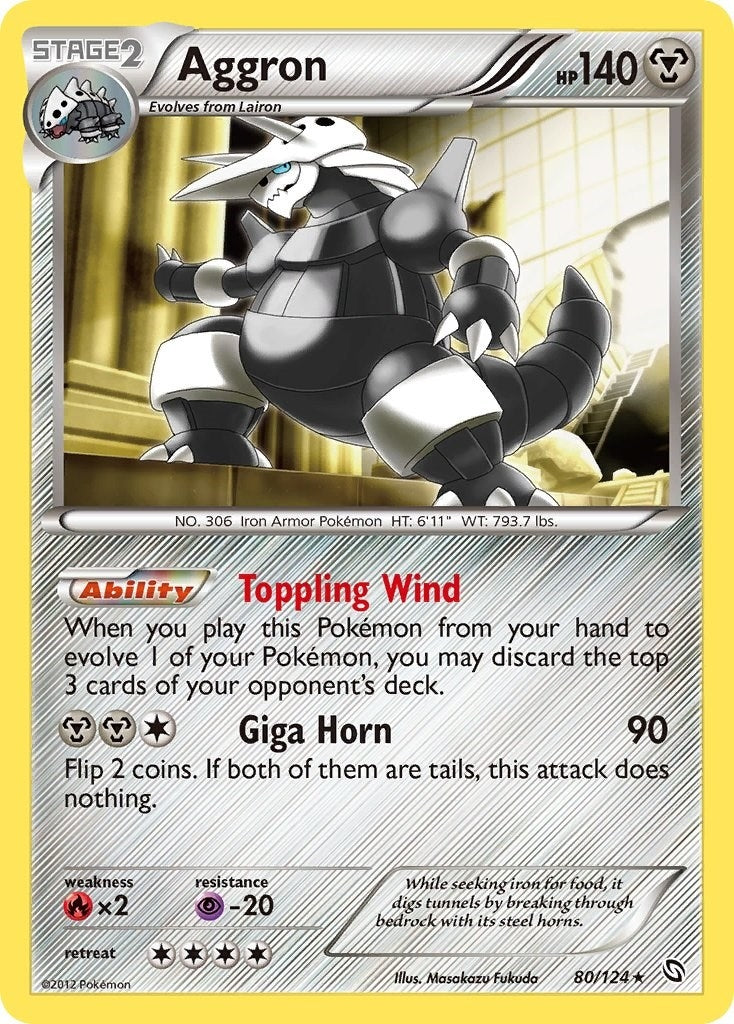 Image for Aggron (80/124) (Dragons Exalted) (DRX) - Pokemon