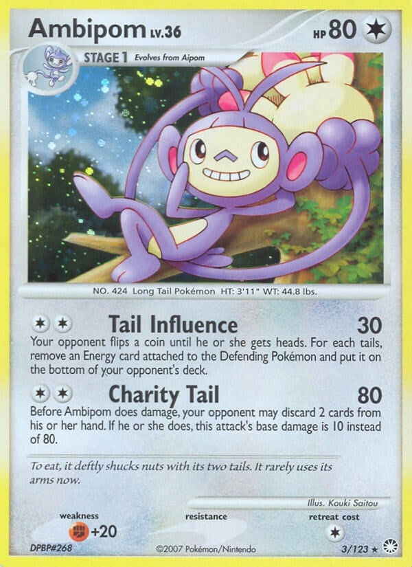 Image for Ambipom (3/123) (Mysterious Treasures) (MT) - Pokemon