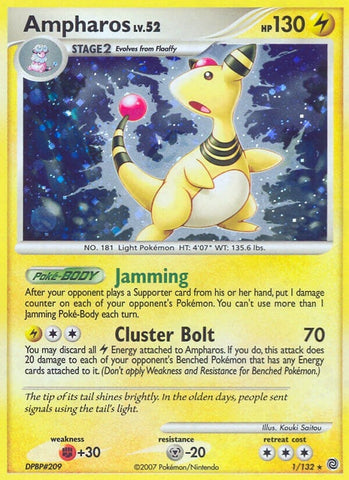 Image for Ampharos (1/132) (Secret Wonders) - Pokemon