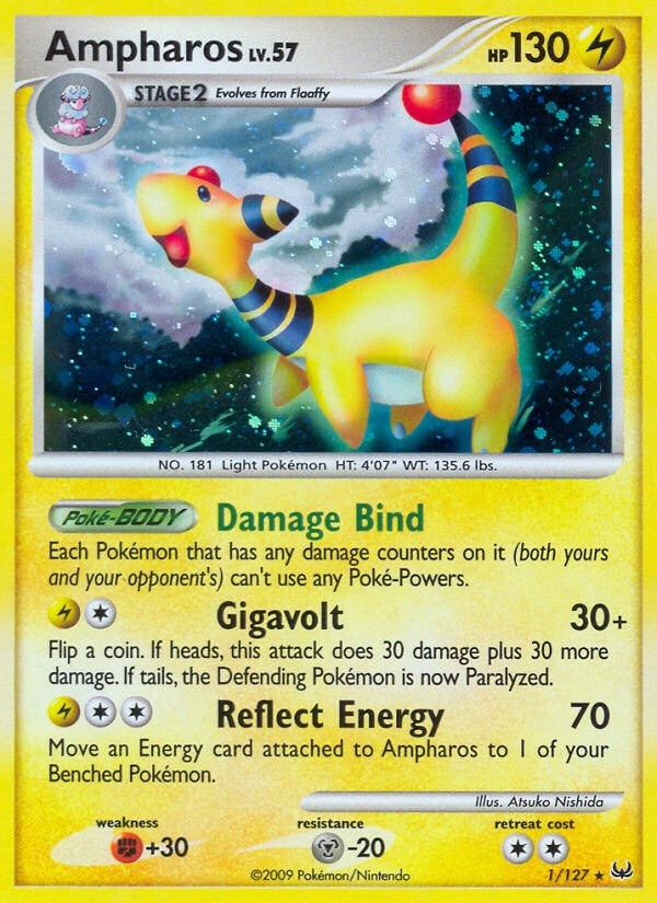 Image for Ampharos (1/127) (Platinum) (PL) - Pokemon