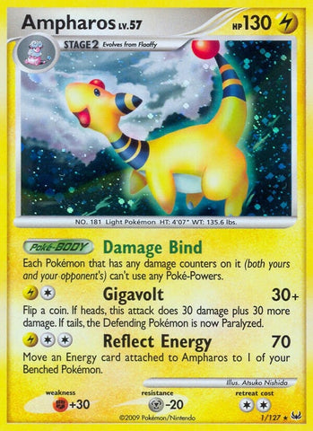 Image for Ampharos (1/127) (Platinum) (PL) - Pokemon