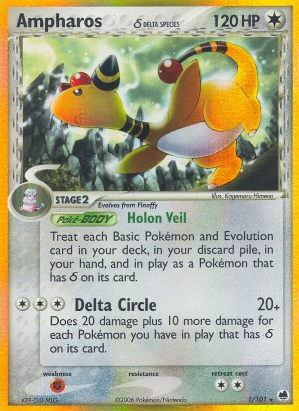 Image for Ampharos (Delta Species) (1/101) (Dragon Frontiers) - Pokemon
