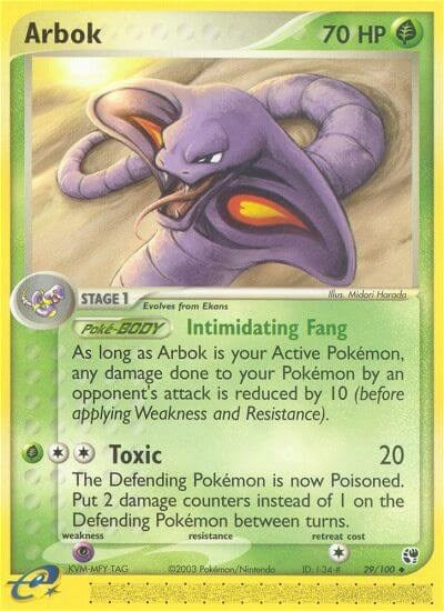 Image for Arbok (29/100) (EX Sandstorm) (SS) - Pokemon