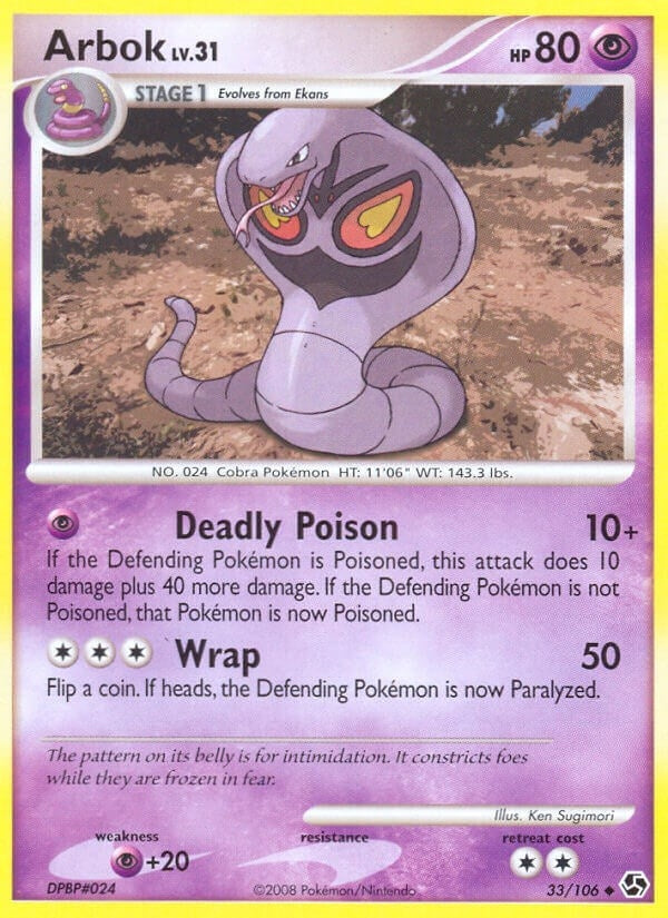Image for Arbok (33/106) (Great Encounters) - Pokemon