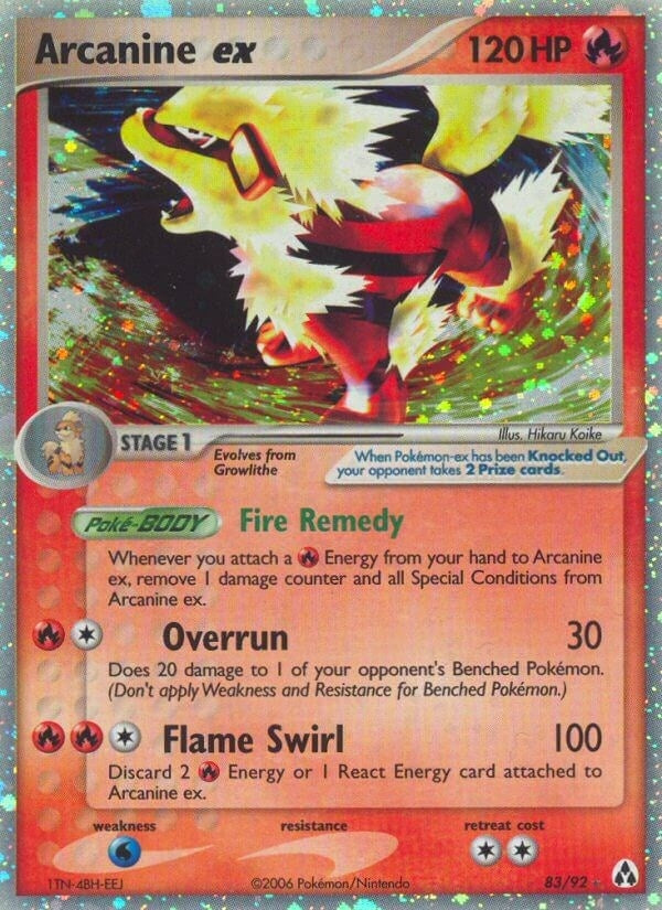 Image for Arcanine ex (83/92) (EX Legend Maker) (LM) - Pokemon