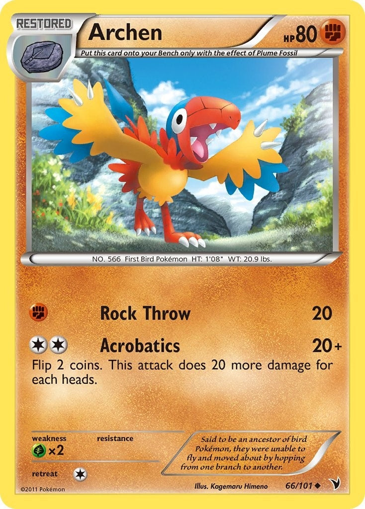 Image for Archen (66/101) (Noble Victories) (NVI) - Pokemon