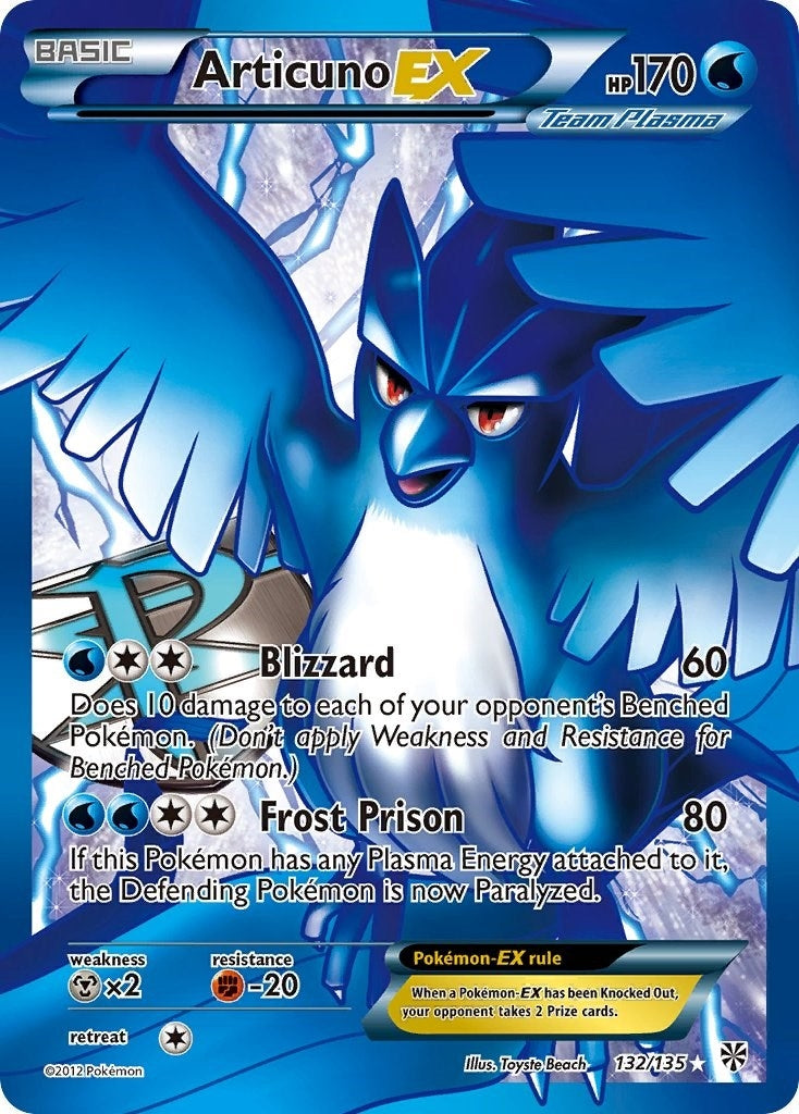 Articuno EX (Team Plasma) (132 Full Art) (132/135) (Plasma Storm) (PLS) Pokemon