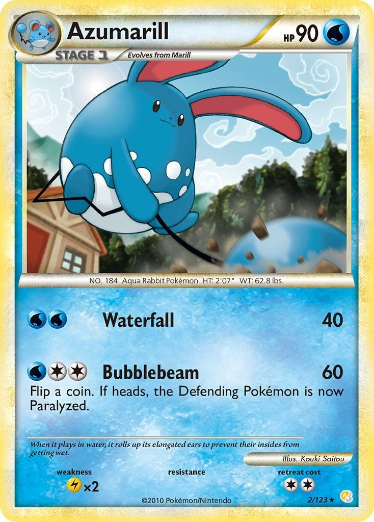 Image for Azumarill (2/123) (HeartGold SoulSilver) (HS) - Pokemon