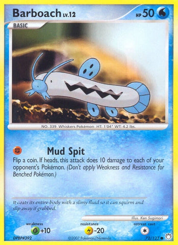 Barboach (72/123) (Mysterious Treasures) Pokemon