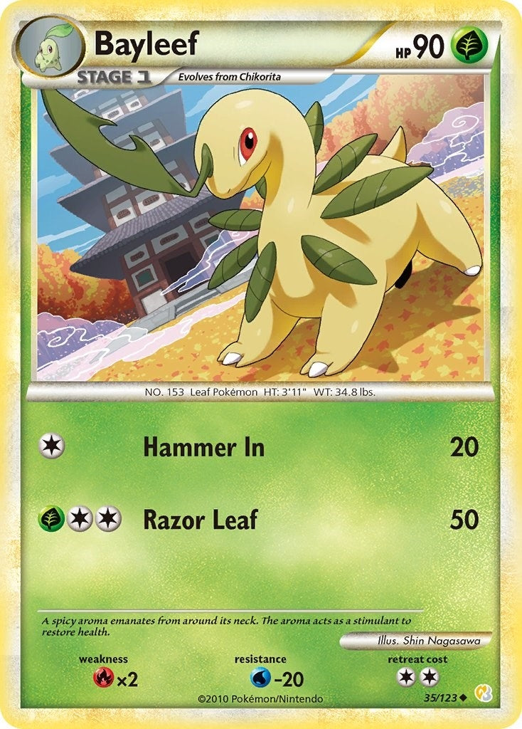 Bayleef (35/123) (HeartGold SoulSilver) Pokemon